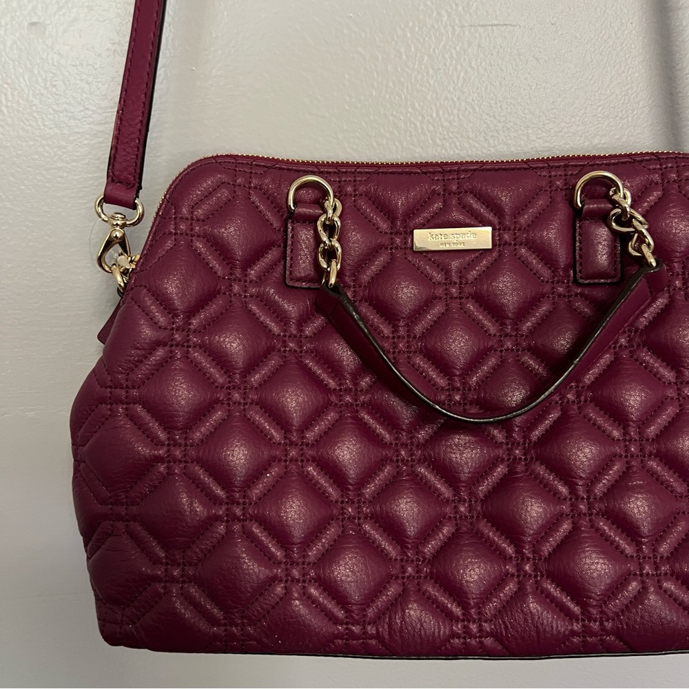 Kate Spade Astor Court Rachelle
Quilted Burgundy Leather Purse | Crossbody